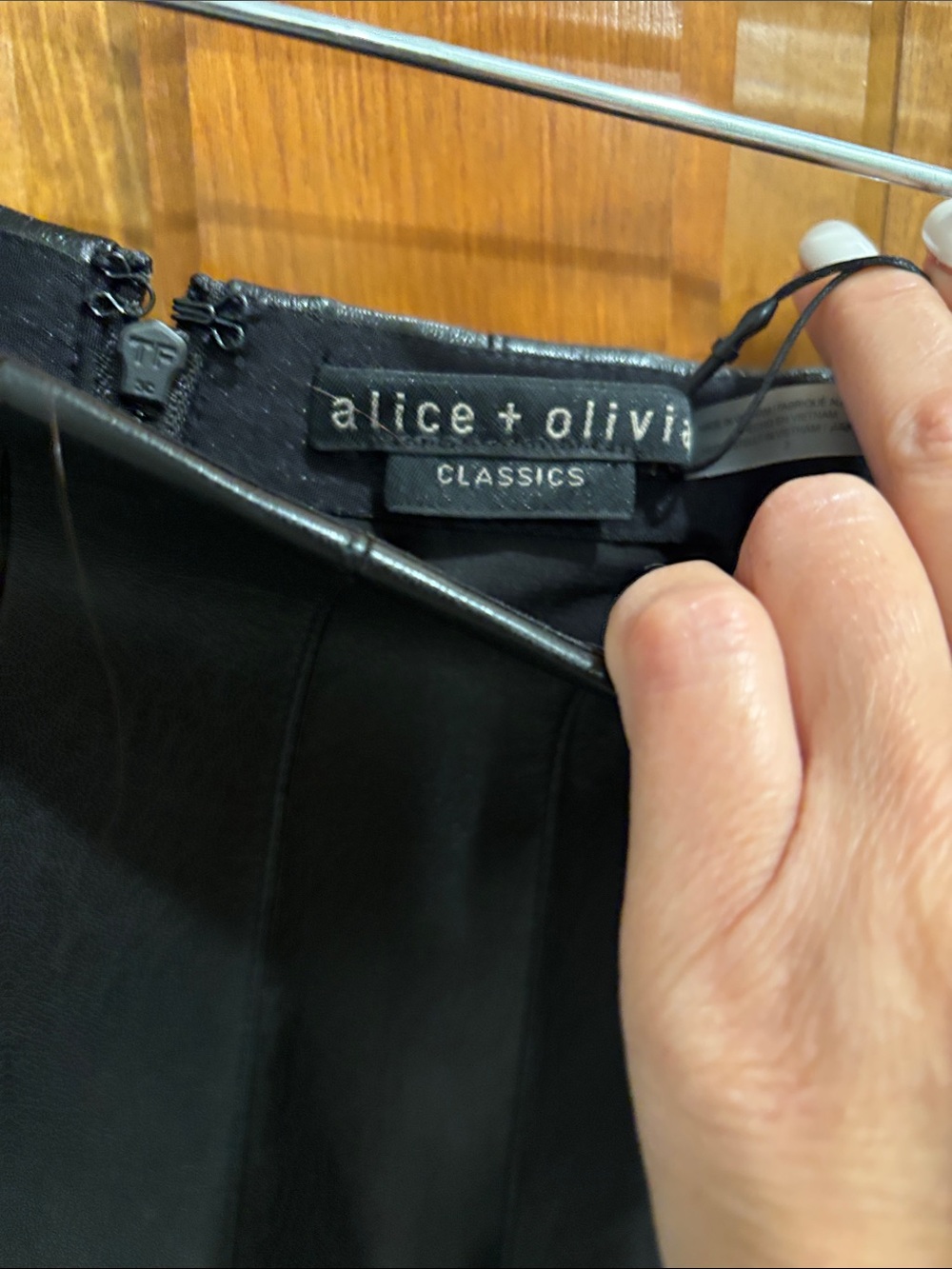 alice + olivia Black Tailored Skirt